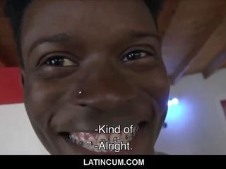 Young Black Amateur Straight bloke With Braces