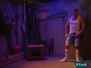 Dom teases his tied up randy sub